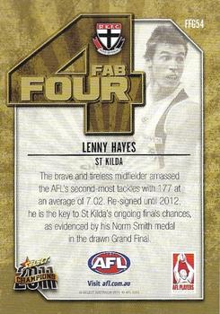 2011 Select AFL Champions - Fab Four Gold #FFG54 Lenny Hayes Back
